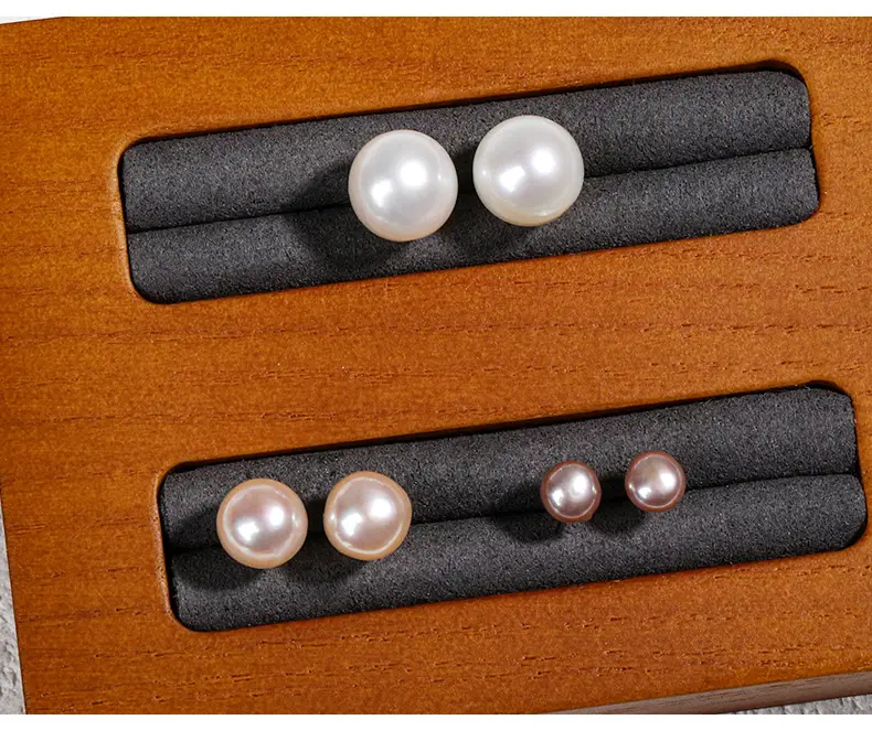 Natural Freshwater Pearl Earrings 925 Silver Women — feature 9