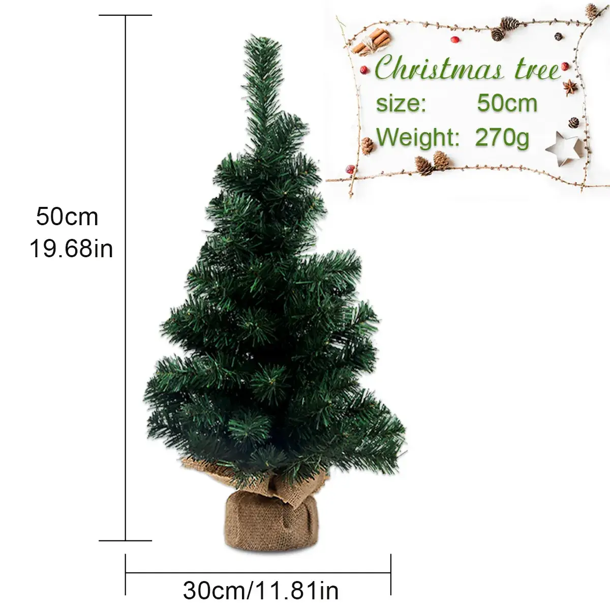20cm Mini Christmas Trees for Table Decor - Image 2