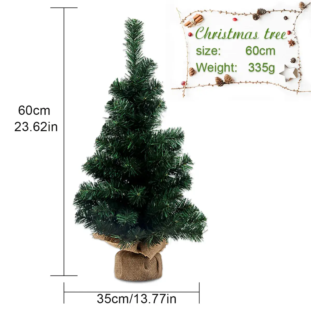 20cm Mini Christmas Trees for Table Decor - Image 3