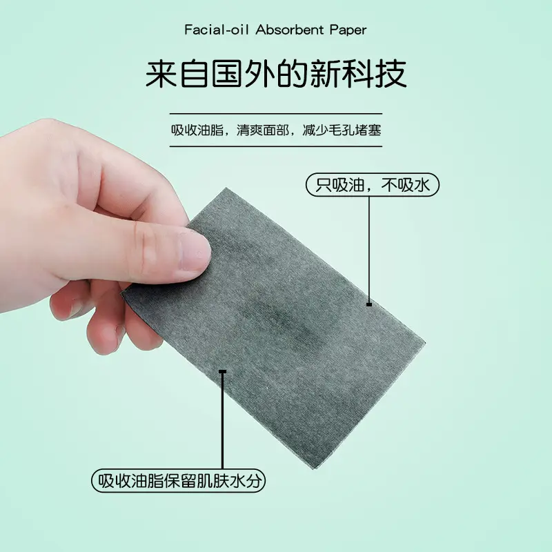 Bamboo Charcoal Oil Absorbing Paper 50Pcs Portable Oil Degreaser - Image 6