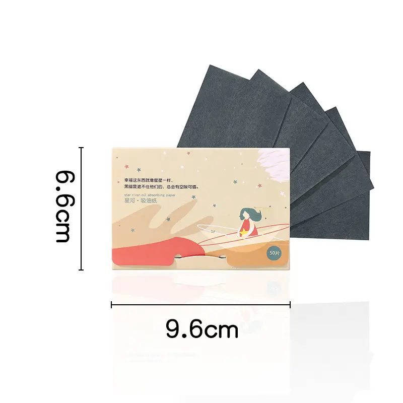 Bamboo Charcoal Oil Absorbing Paper 50Pcs Portable Oil Degreaser - Image 7