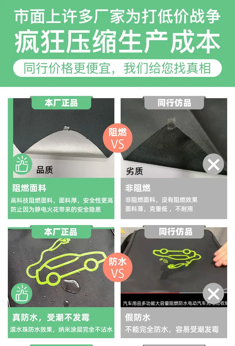 Spot wholesale car charging gun bag new energy car charging cable storage bag New Energy charging gun storage bag — feature 38