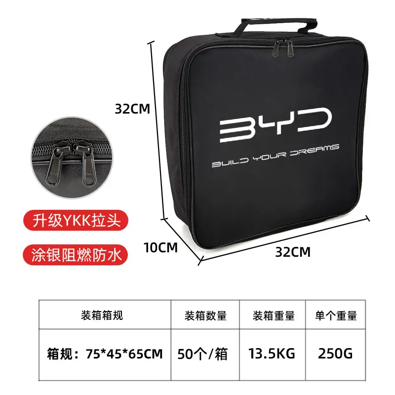BYD upgrade ykk slider + waterproof flame retardant fabric