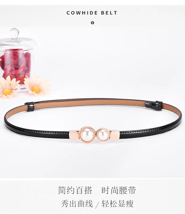 Women's Pearl Belt Slimming Waist Dress — feature 5