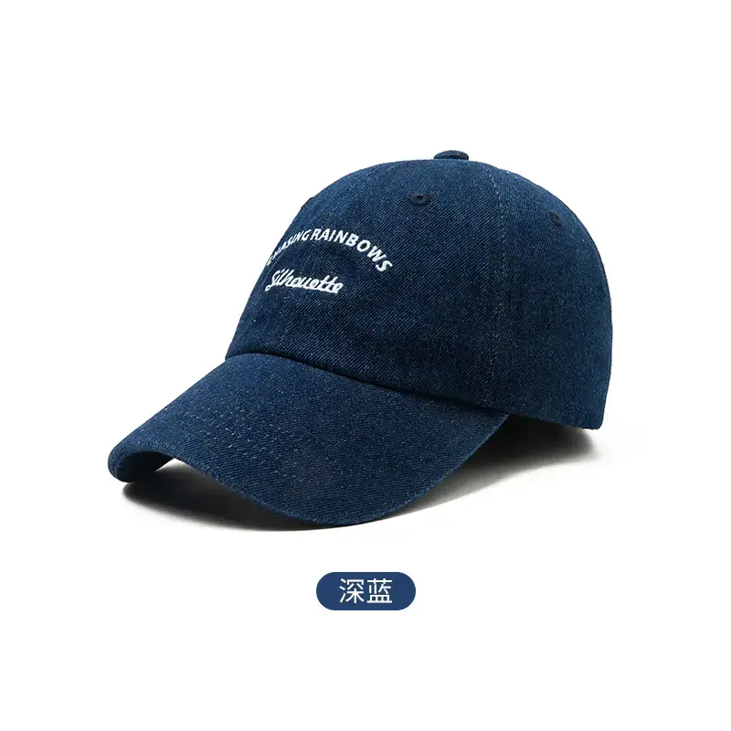 Women's Blue Embroidered Baseball Cap with Retro Letters - Image 9