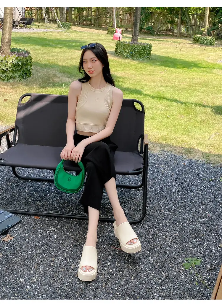 Thick-Soled Slippers for Women, High Heels, Soft Eva Wedge Platform, Ultra-High Heels, Beach-Friendly, Slip-Resistant, Ins-Style — feature 19