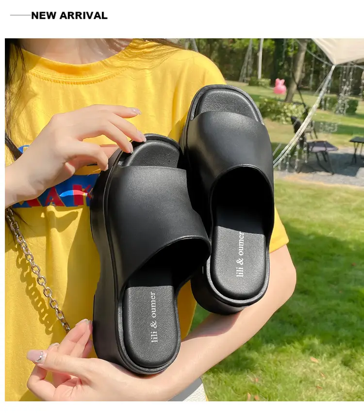 Thick-Soled Slippers for Women, High Heels, Soft Eva Wedge Platform, Ultra-High Heels, Beach-Friendly, Slip-Resistant, Ins-Style — feature 29