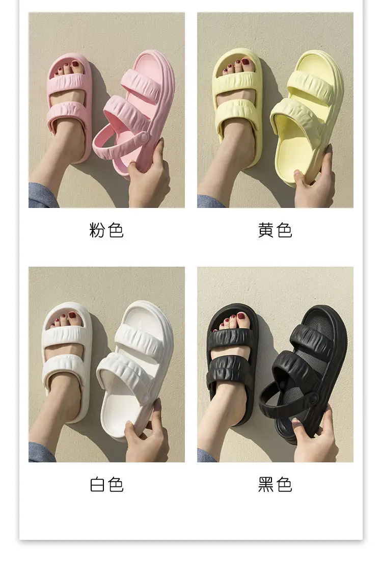 Women's Summer Non-Slip and Wear-Resistant Two-Wear Thick-Soled Beach Outdoor Slippers for Couples to Wear Outside — feature 5