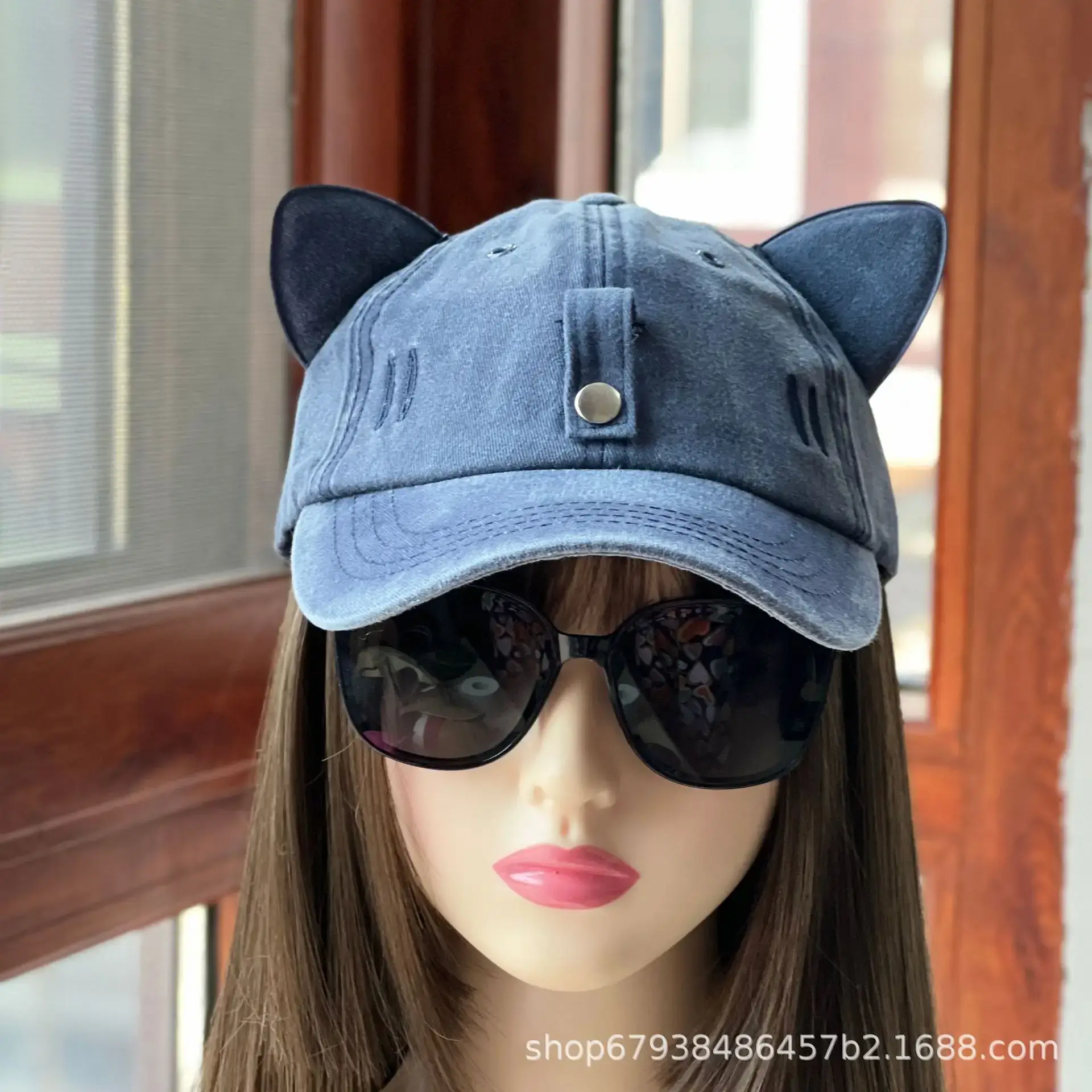 Cat Ears Aviator Sunglasses Cap for Men Women Adjustable Baseball — feature 7
