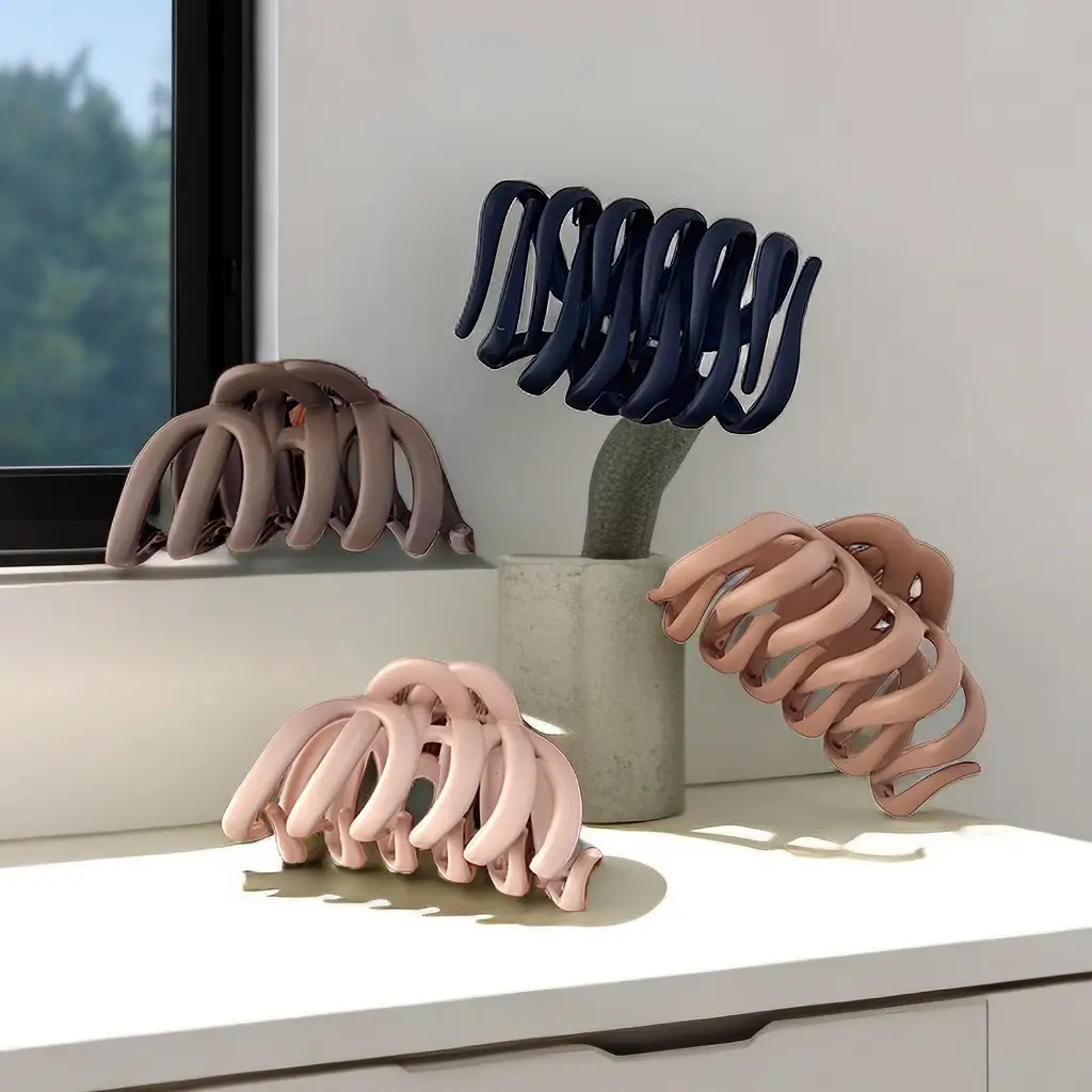 Frosted Shark Clip Women's Hair Grip Plate Clip — feature 5