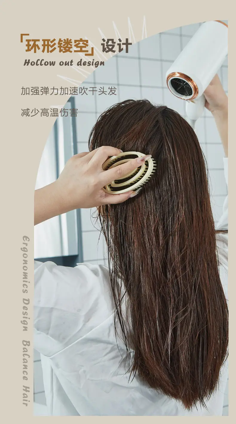 Ukiha Boar Bristle Hair Comb Detachable Portable Massage — feature 11
