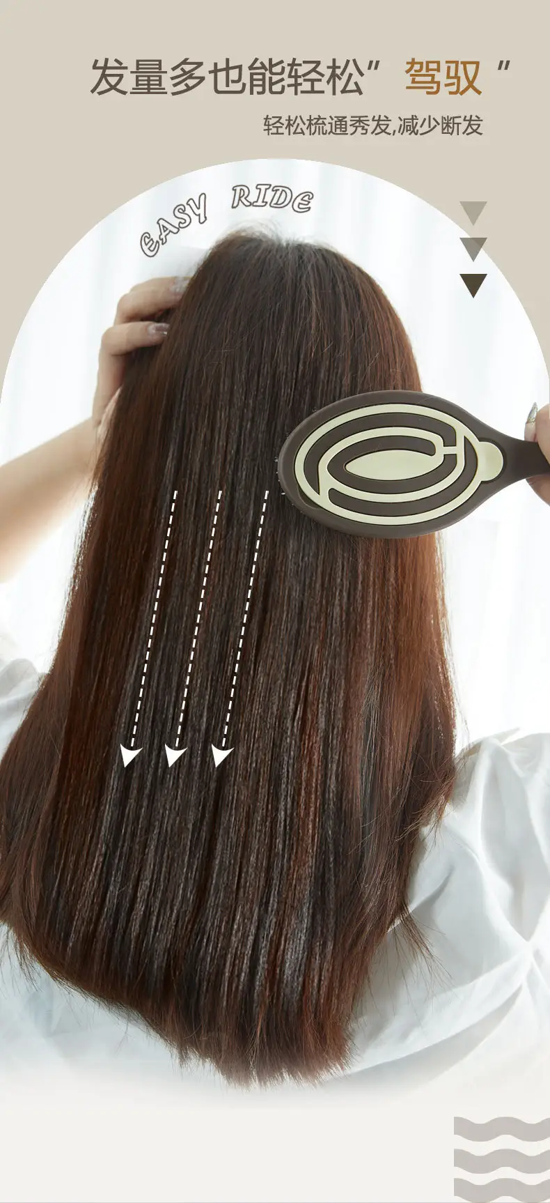 Ukiha Boar Bristle Hair Comb Detachable Portable Massage — feature 6