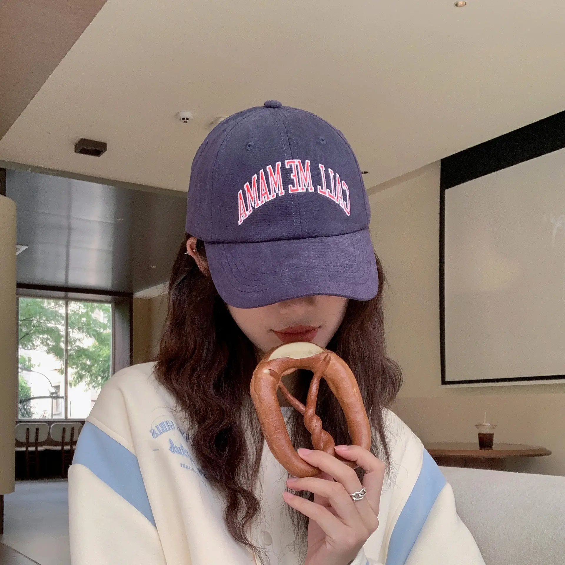 Korean Letter Embroidered Baseball Cap for Men Women Extra Large - Image 6