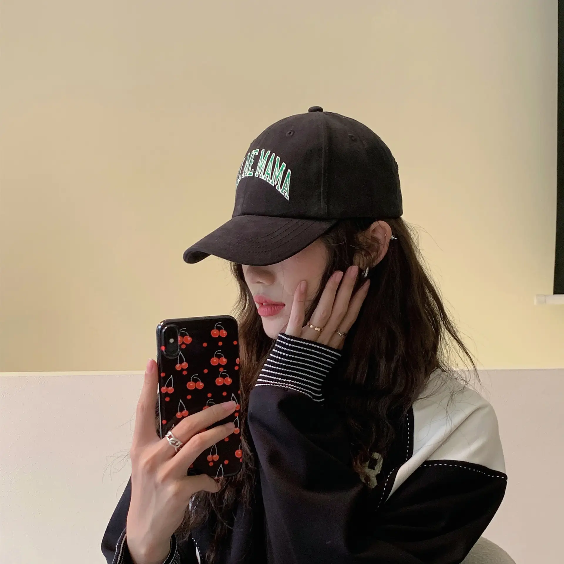 Korean Letter Embroidered Baseball Cap for Men Women Extra Large - Image 9