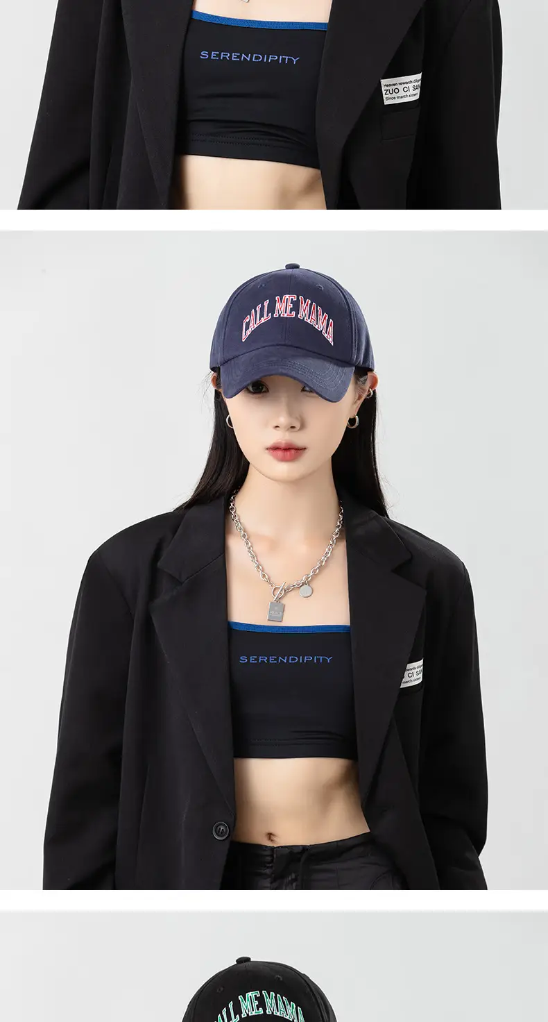 Korean Letter Embroidered Baseball Cap for Men Women Extra Large — feature 12