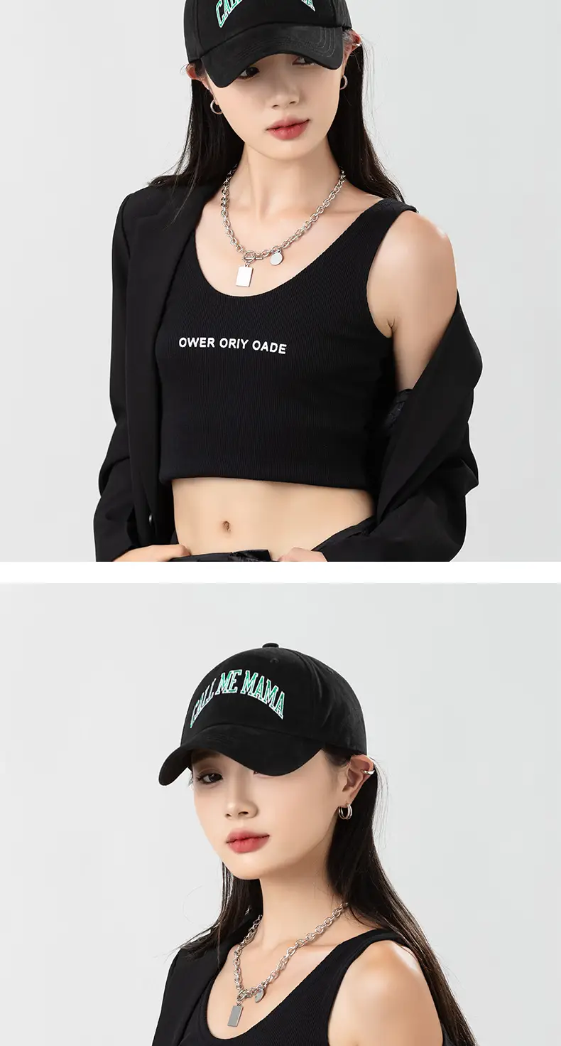 Korean Letter Embroidered Baseball Cap for Men Women Extra Large — feature 13