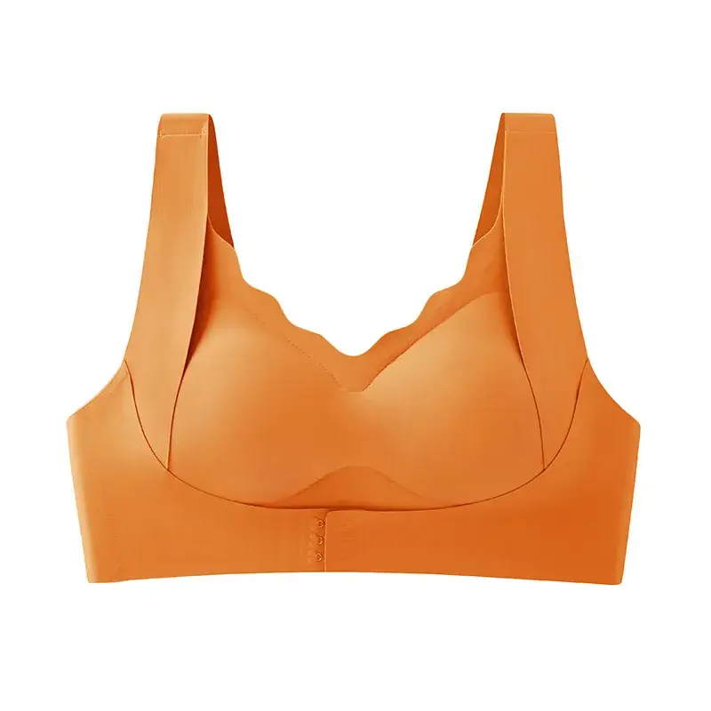 Black Traceless Anti-Sagging Plus Size Sports Bra - Image 2