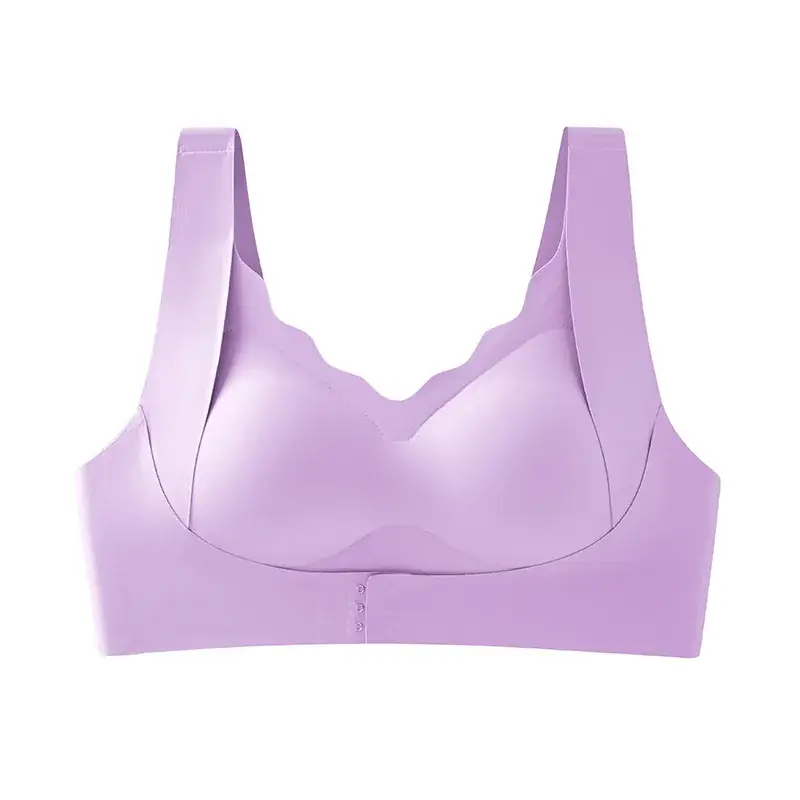 Black Traceless Anti-Sagging Plus Size Sports Bra - Image 3