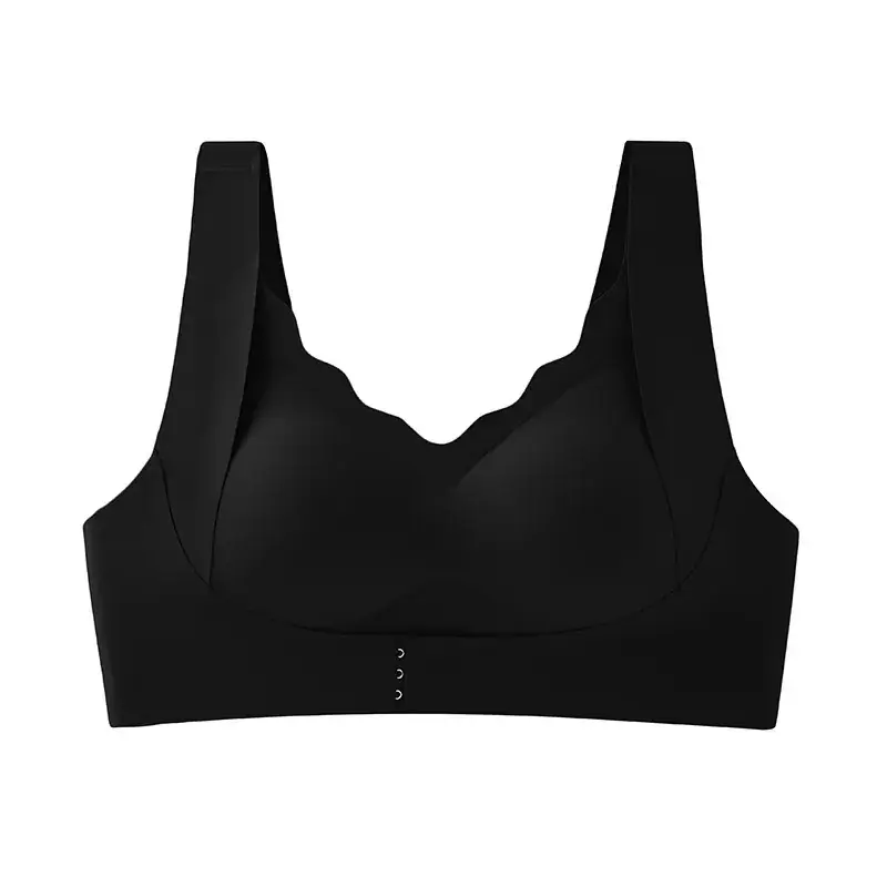 Black Traceless Anti-Sagging Plus Size Sports Bra - Image 4