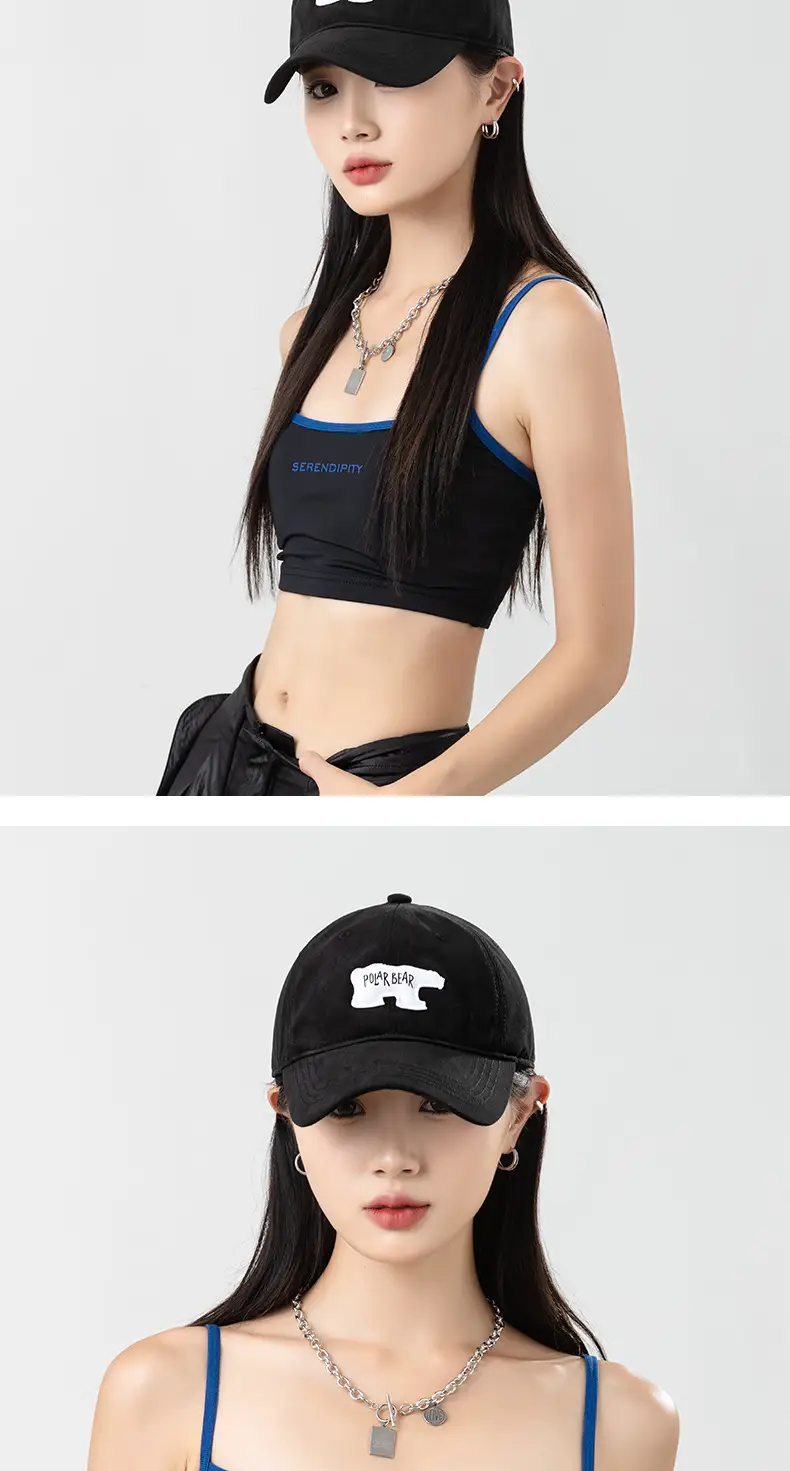 New Deepening Polar Bear 3D Patch Baseball Cap Female Brown — feature 14