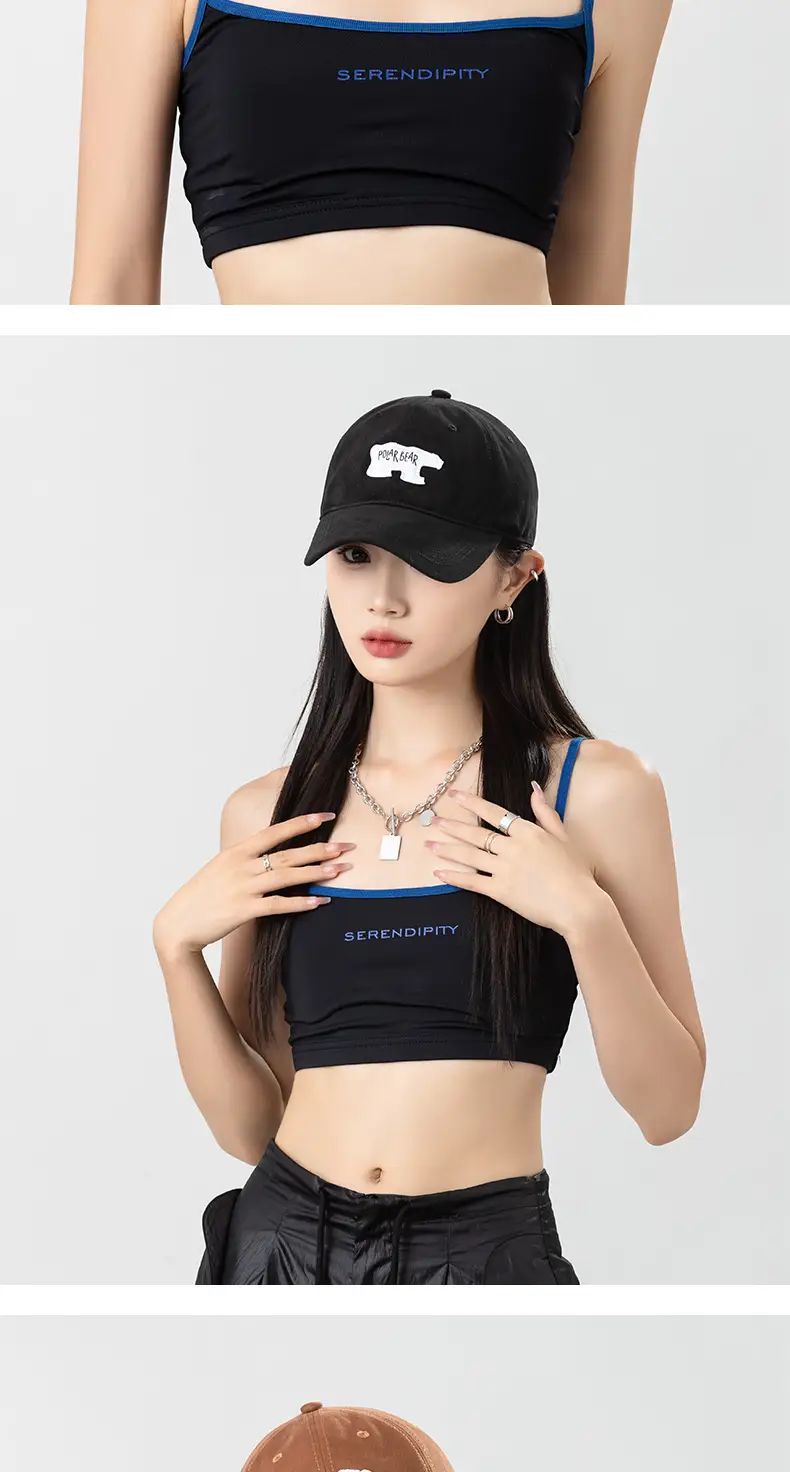 New Deepening Polar Bear 3D Patch Baseball Cap Female Brown — feature 15