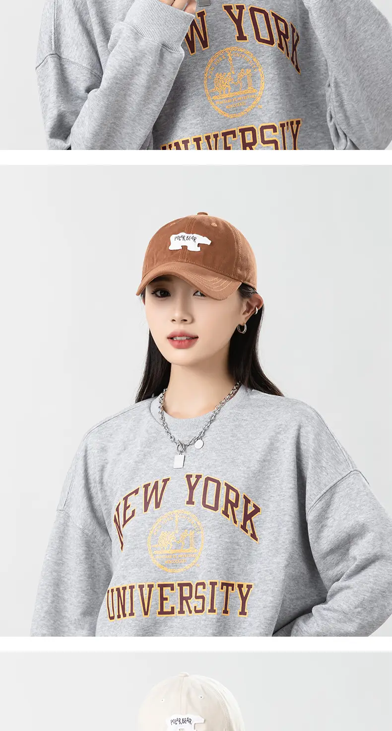 New Deepening Polar Bear 3D Patch Baseball Cap Female Brown — feature 17