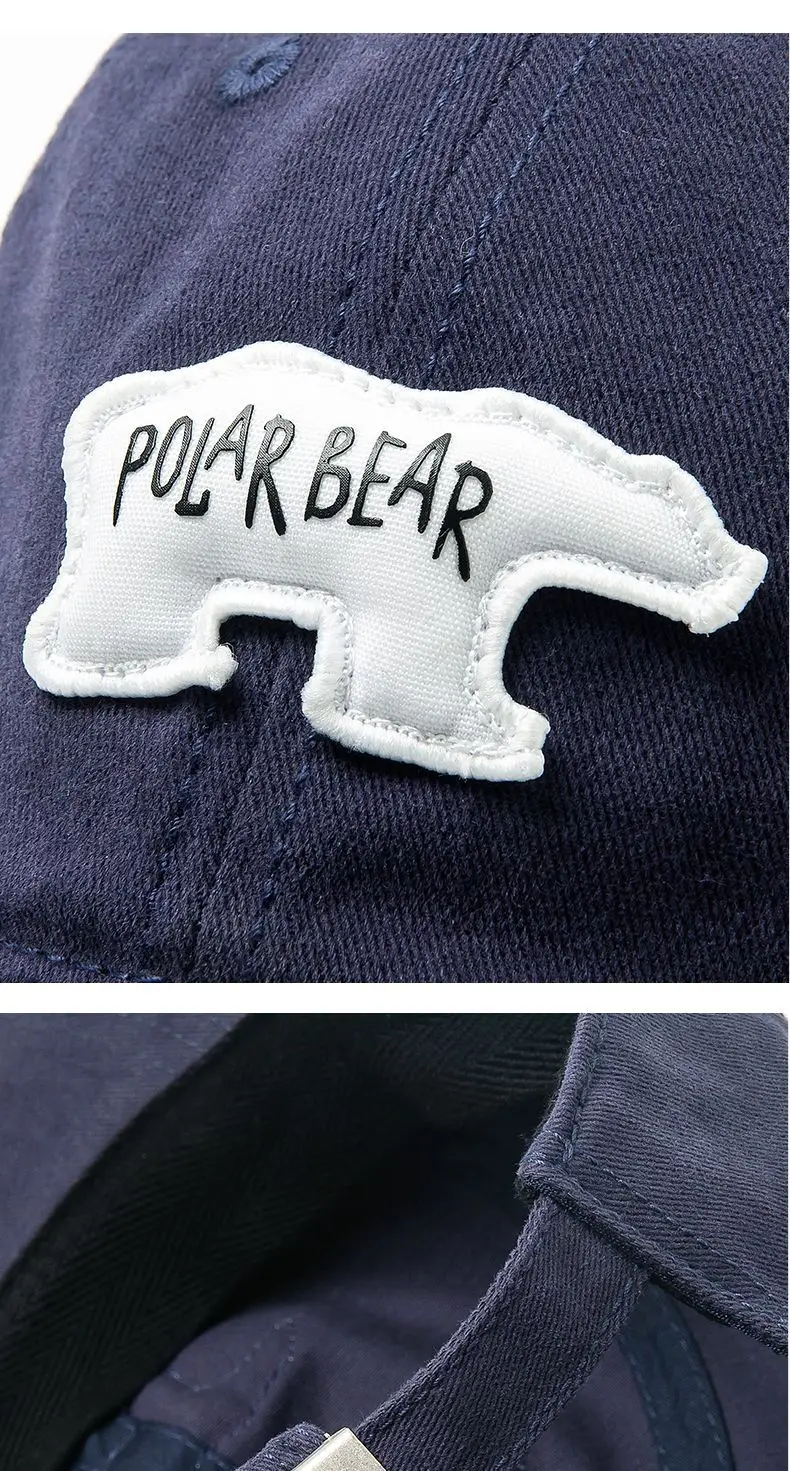 New Deepening Polar Bear 3D Patch Baseball Cap Female Brown — feature 20