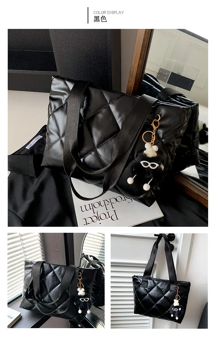 Black Quilted Women's Shoulder Bag 2023 New Style — feature 26