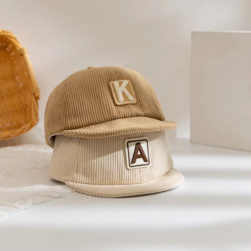 Brown Knitted Cap with Distinctive Letter Embroidery for Boys Girls - Image 6