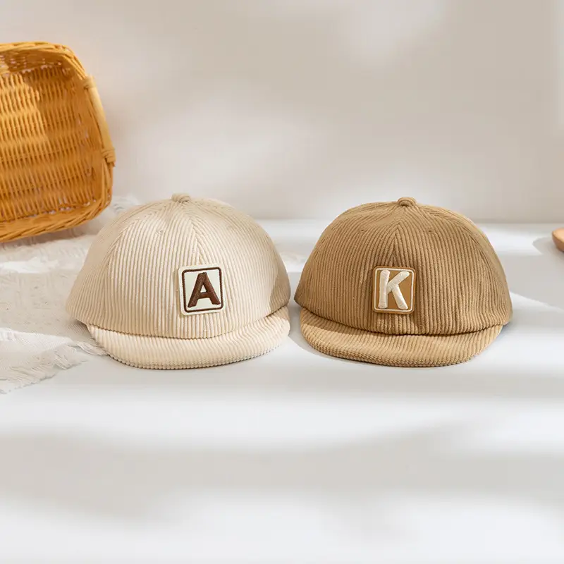 Brown Knitted Cap with Distinctive Letter Embroidery for Boys Girls — feature 6