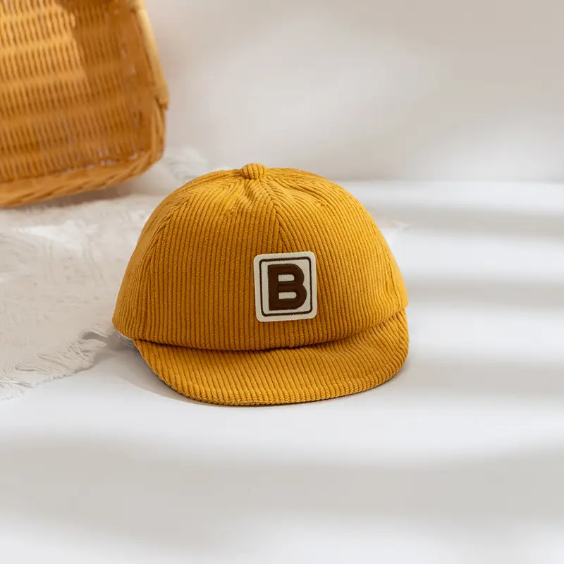 Brown Knitted Cap with Distinctive Letter Embroidery for Boys Girls - Image 4