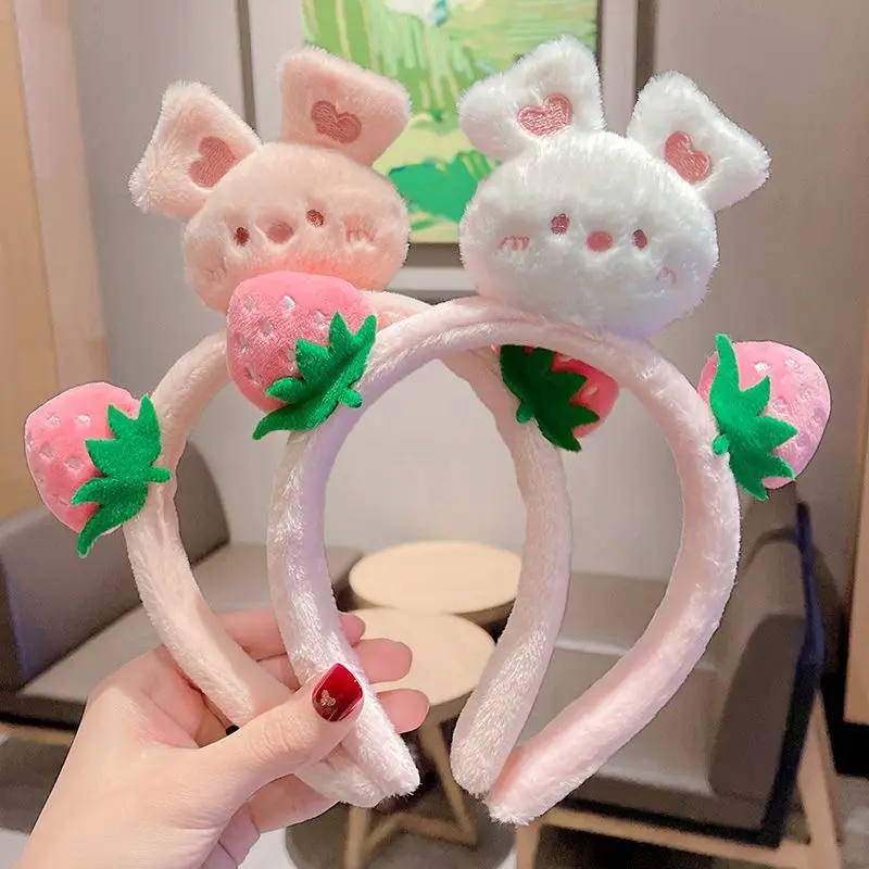 Pink Strawberry Bear Face Wash Headband for Women 2025 - Image 23