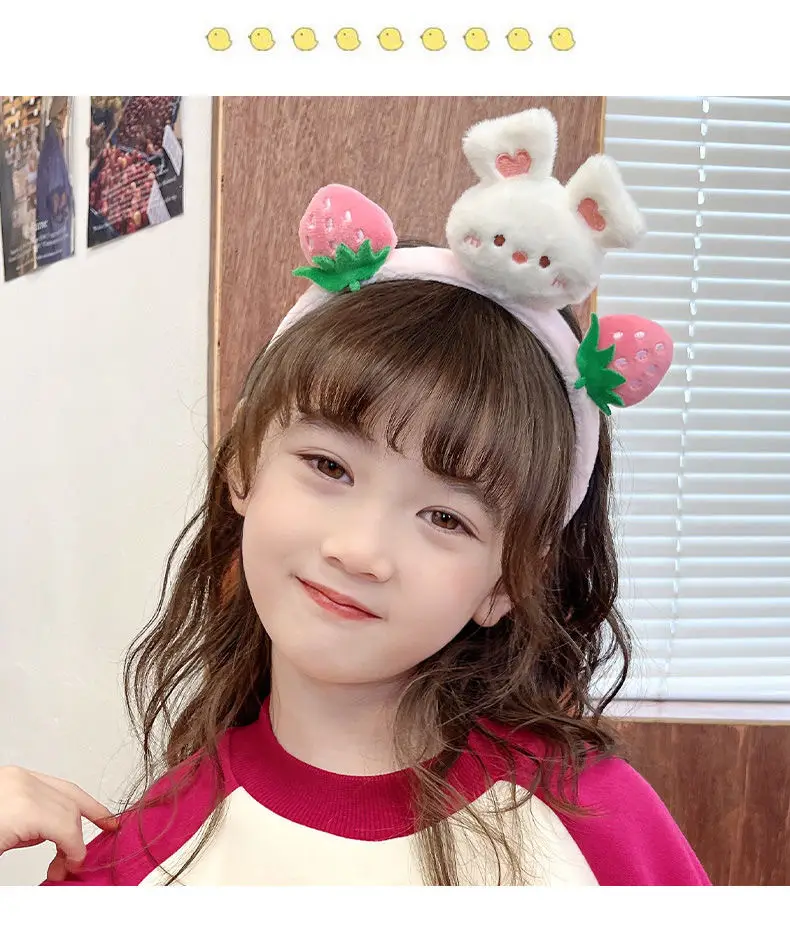 Pink Strawberry Bear Face Wash Headband for Women 2025 — feature 6