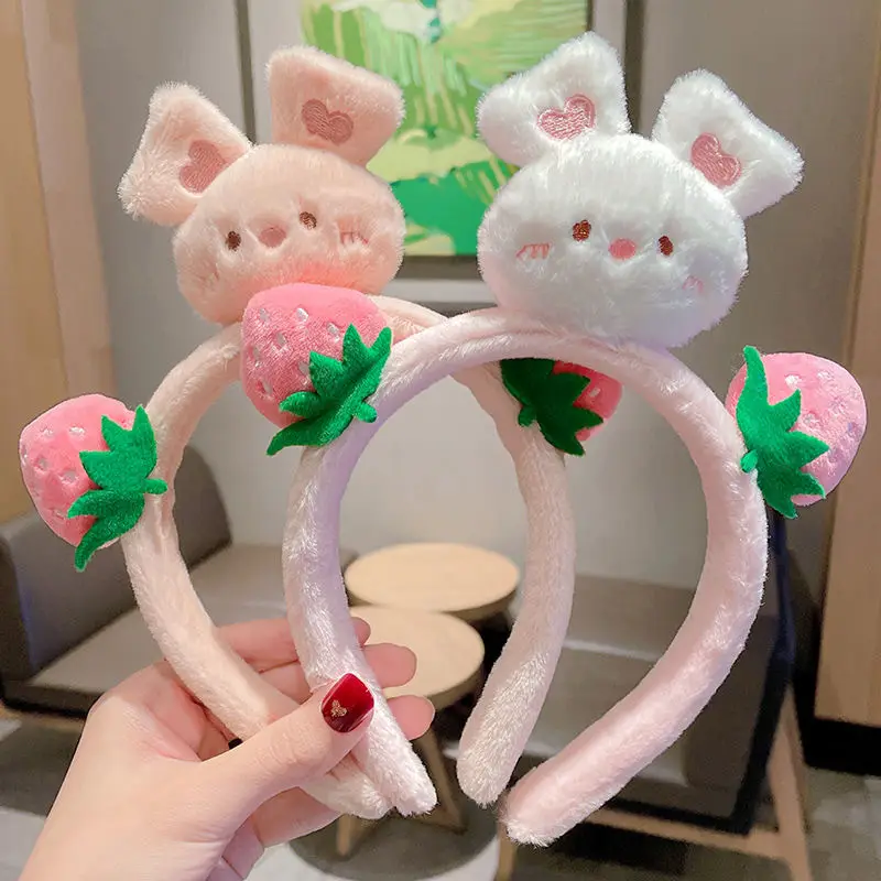 Pink Strawberry Bear Face Wash Headband for Women 2025 — feature 8