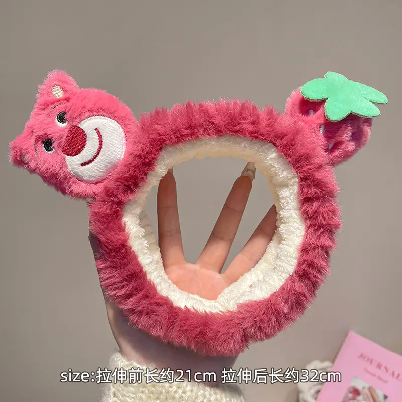 Pink Strawberry Bear Face Wash Headband for Women 2025 - Image 11