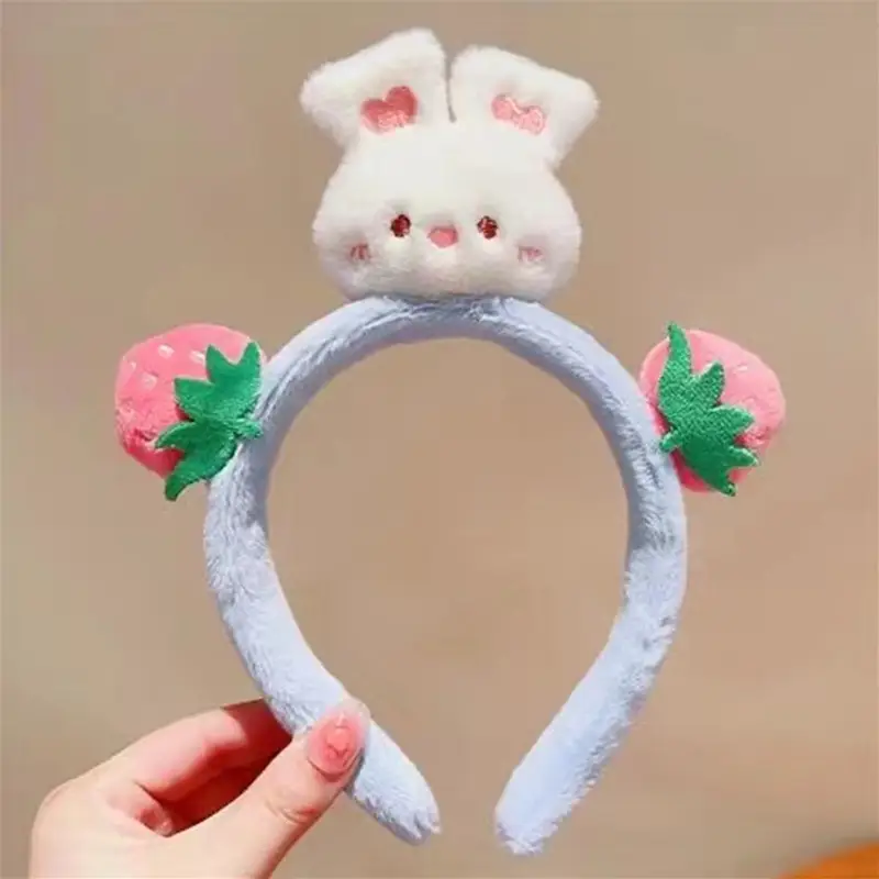 Pink Strawberry Bear Face Wash Headband for Women 2025 - Image 3