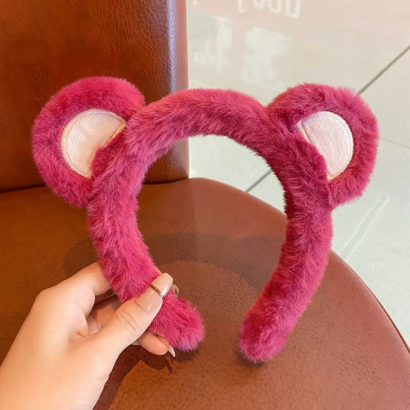 Pink Strawberry Bear Face Wash Headband for Women 2025 - Image 5