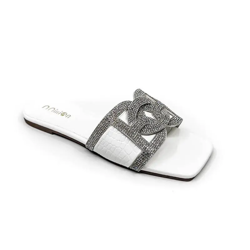 Cross-Border Flat Flip-Flops for Women, Rhinestone Square Toe African Shoes, Slipperswomenshoes, Comfortable — feature 11