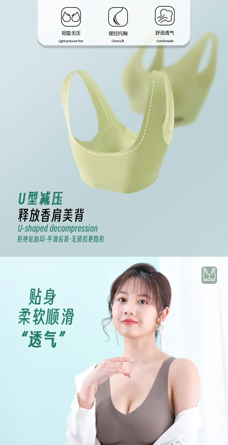 Women's Wireless Breathable Sports Bra Full Cup Design — feature 2