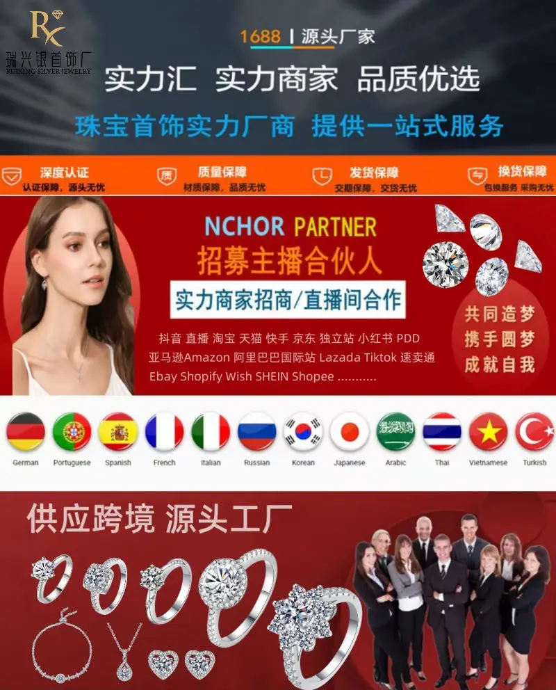 Moissanite Four Claw Ring Women Sterling Silver — feature 2