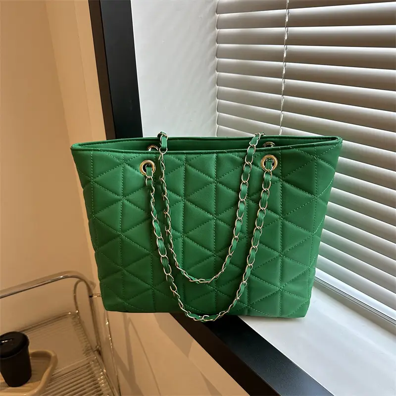 Pink Quilted Chain Shoulder Bag for Women