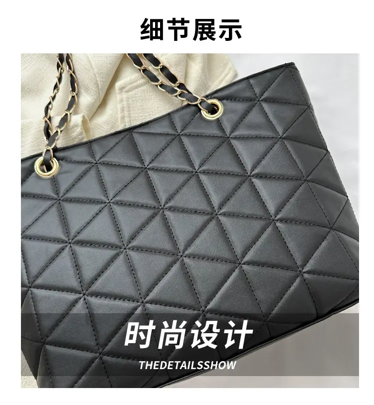 Pink Quilted Chain Shoulder Bag for Women — feature 2