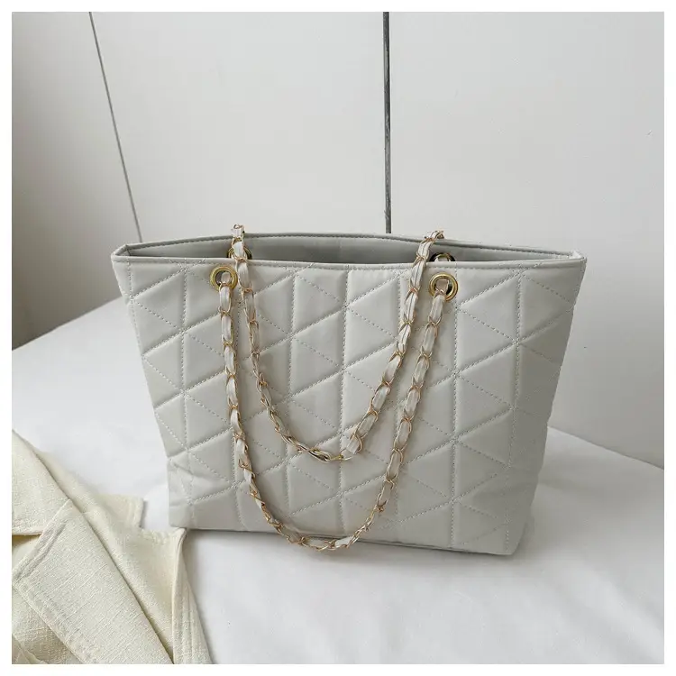 Pink Quilted Chain Shoulder Bag for Women — feature 21