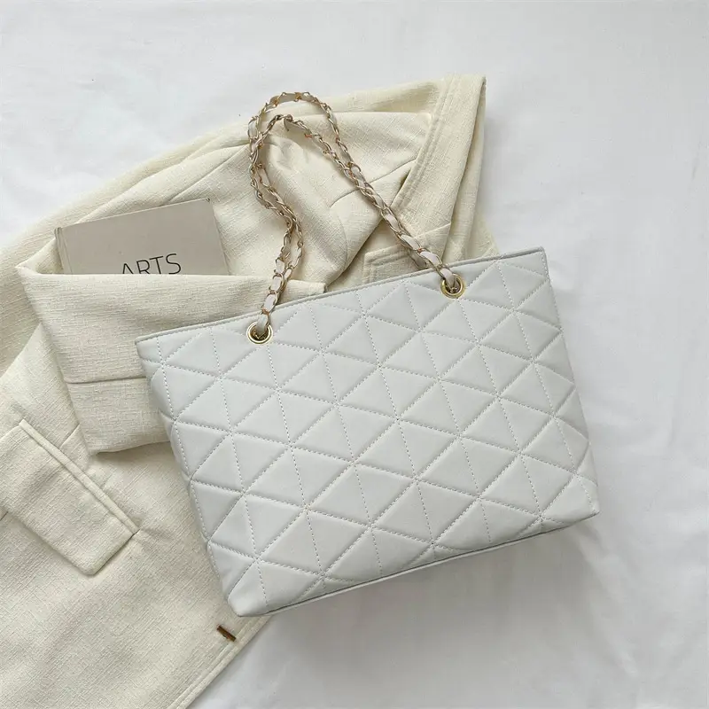 Pink Quilted Chain Shoulder Bag for Women