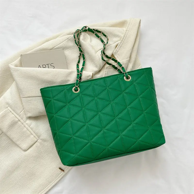 Pink Quilted Chain Shoulder Bag for Women