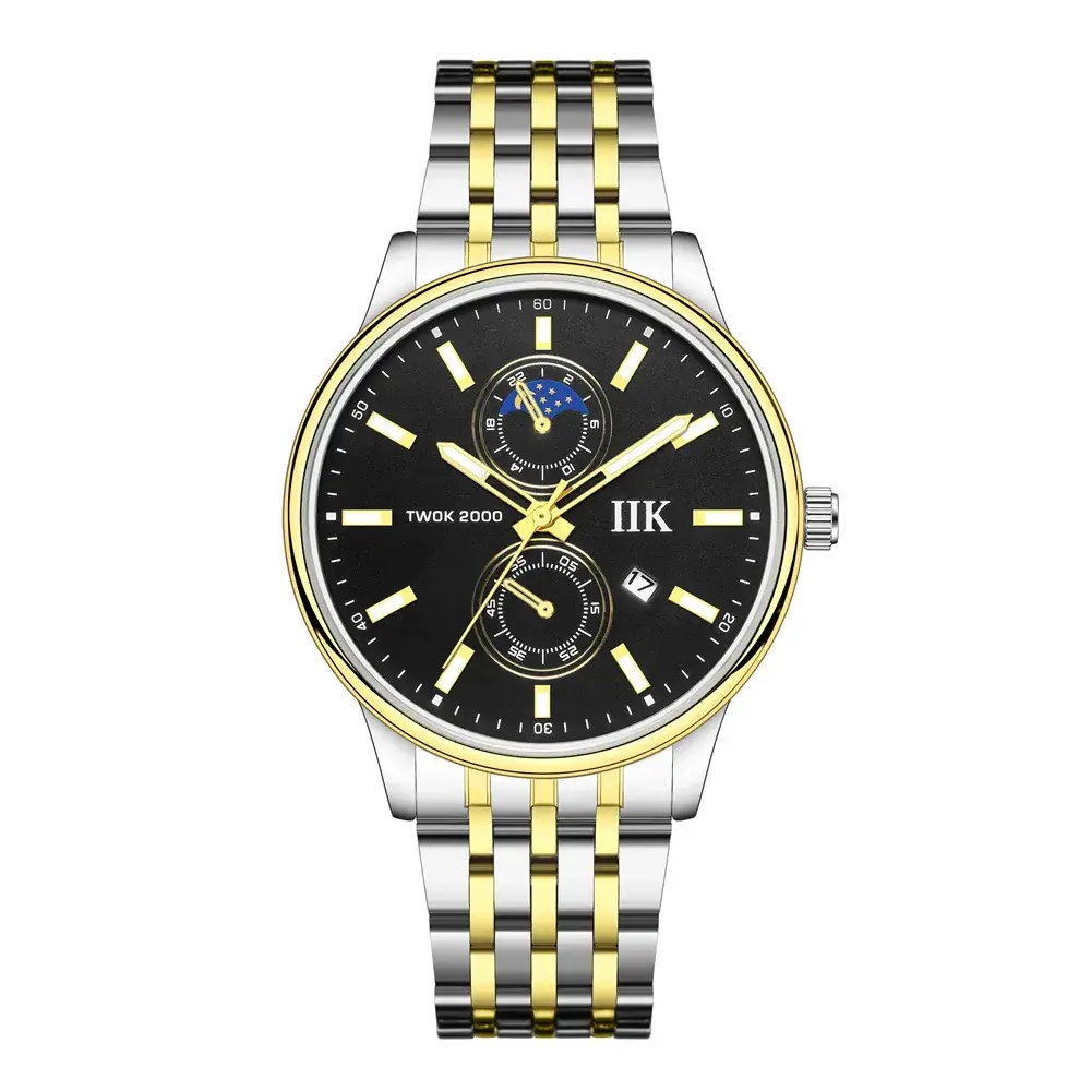 IIK Men's Quartz Watch Silver Band Waterproof Business Sports - Image 10