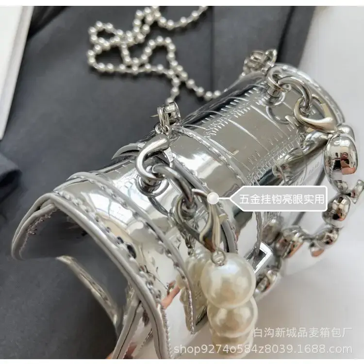 Black Pearl Chain Mini Shoulder Bag for Women — feature 3