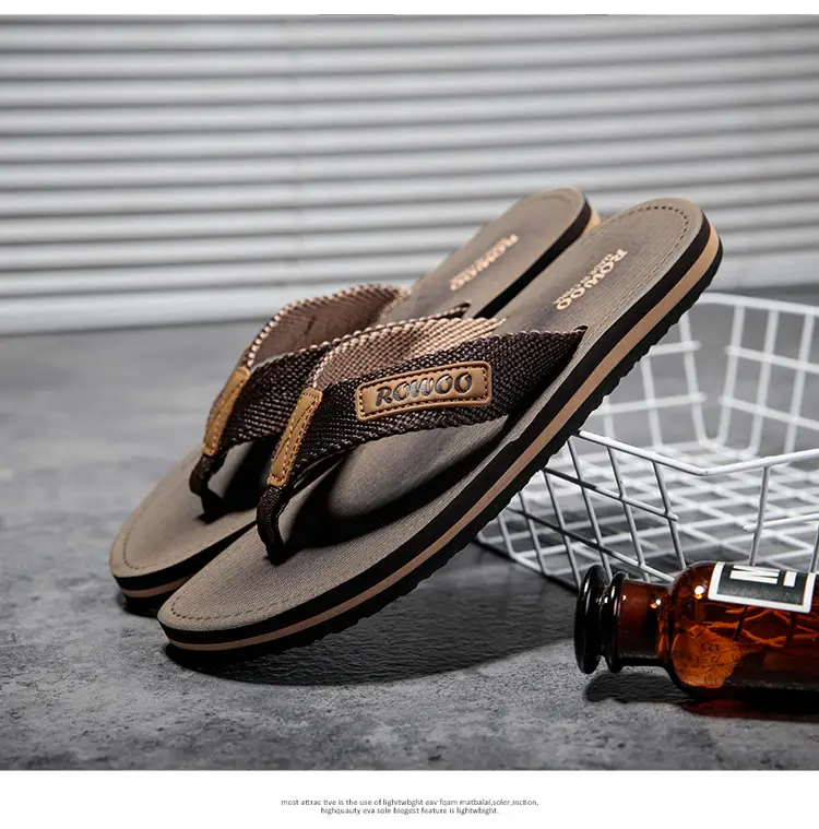 Men's Black Mesh Flip Flops Summer Sandals — feature 14