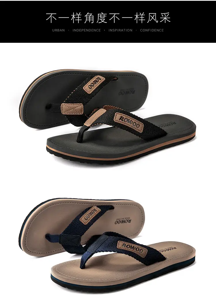 Men's Black Mesh Flip Flops Summer Sandals — feature 15