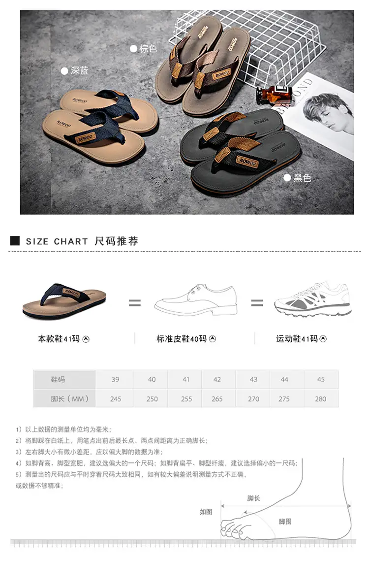 Men's Black Mesh Flip Flops Summer Sandals — feature 4